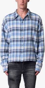 mnml Washed Cropped Flannel Shirt