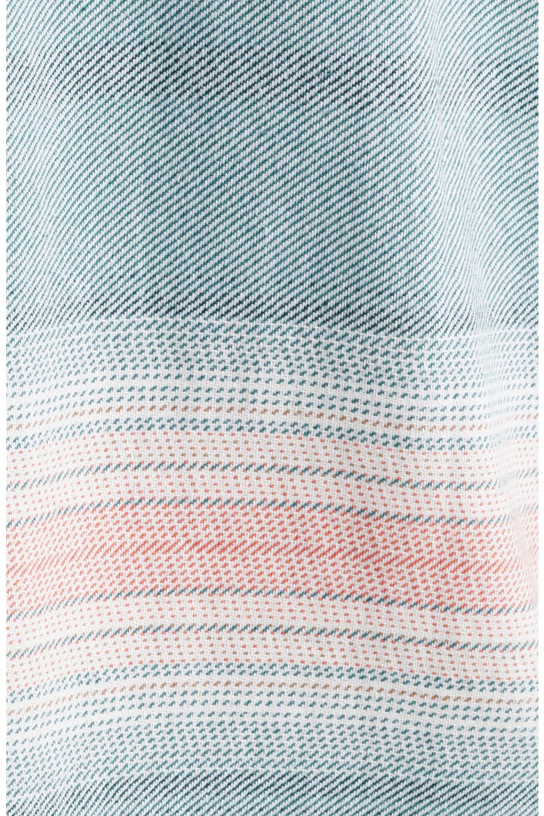 Summit Multi Stripe Flannel Button-Up Shirt, Alternate, color, OFF WHITE/ TEAL