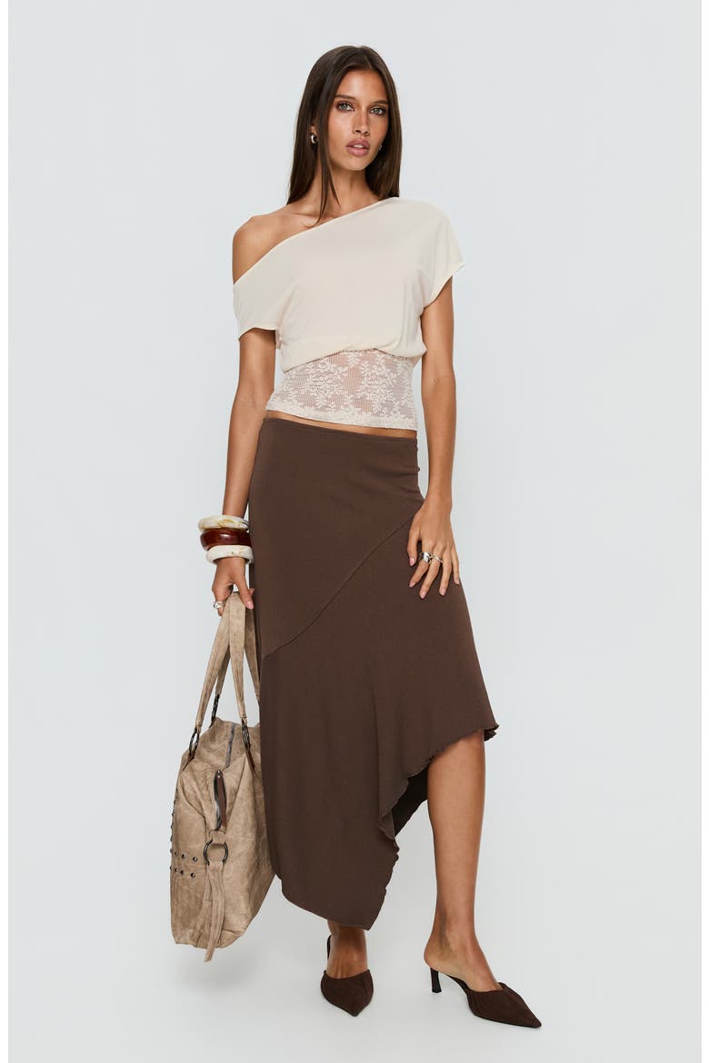 Marienna One Shoulder Lace Top, Alternate, color, CREAM