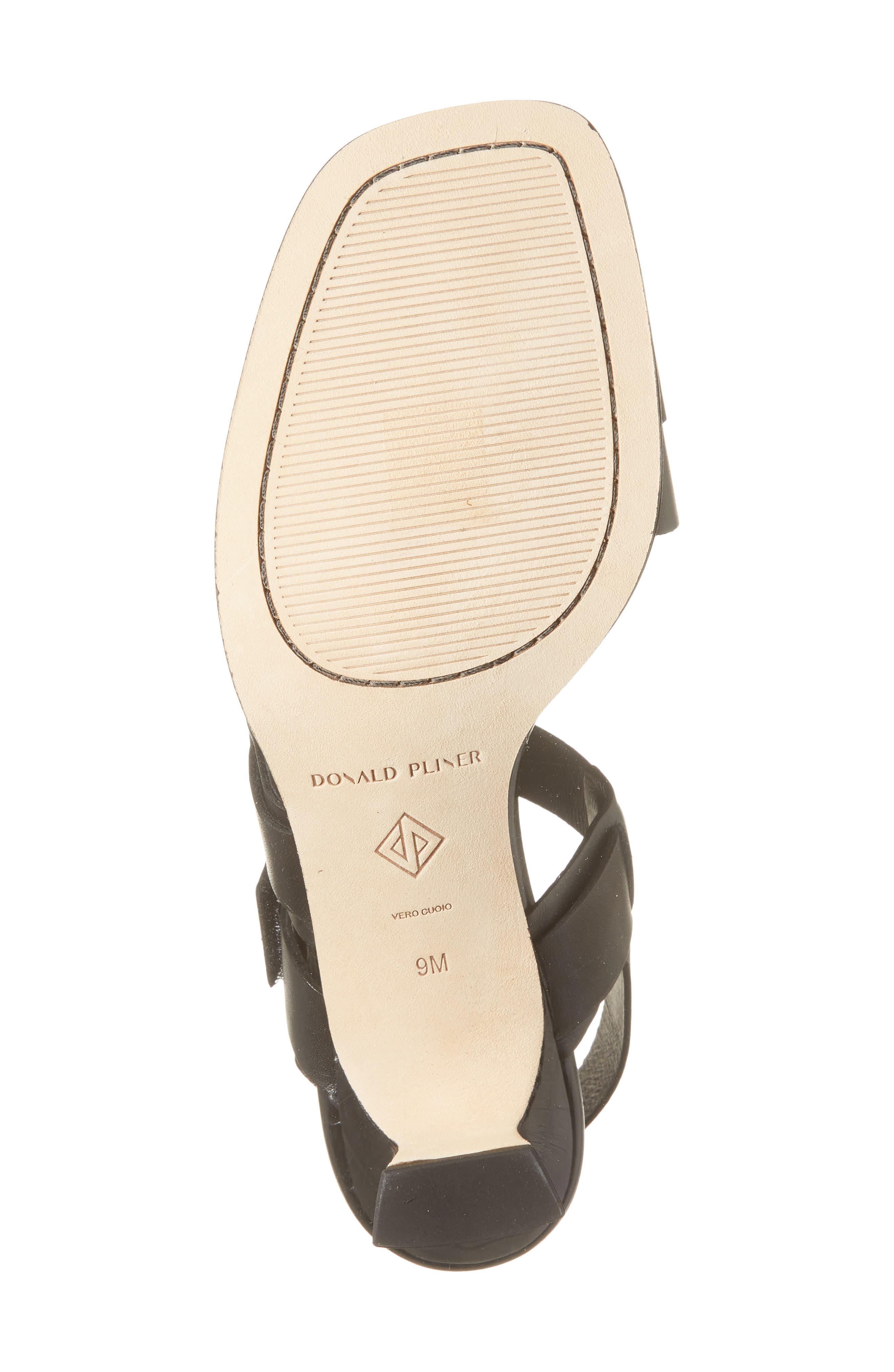 Donald Pliner Fisherman Kitten Heel Sandal, Alternate, color, Black