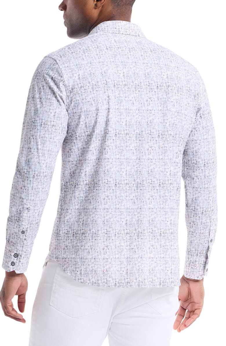 Robert Graham Hammersmith Knit Button-Up Shirt, Alternate, color, White Multi