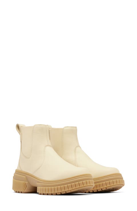 【関税・送料込み】SOREL BOOTS BEIGE LEATHER CHELSEA BOOTS JOAN NOW™ Women's Chelsea Boot | SOREL