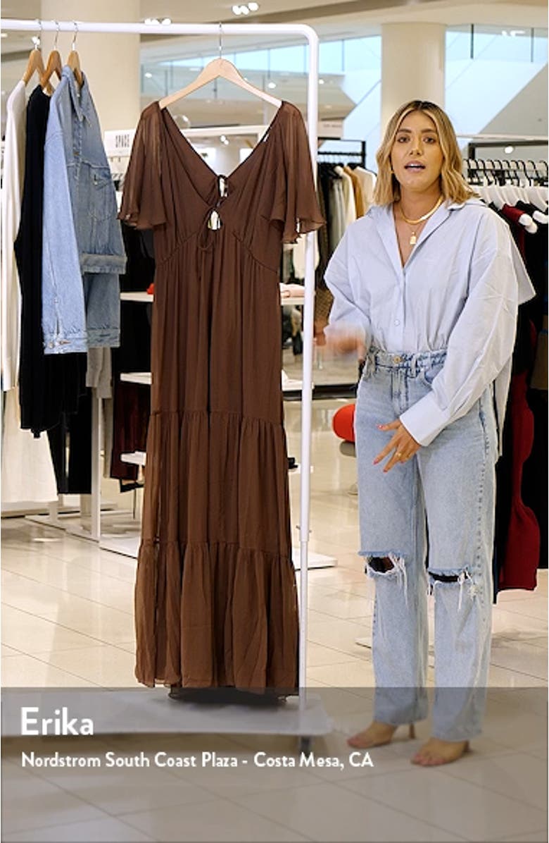 Curve Cutout Chiffon Maxi Dress, sales video thumbnail