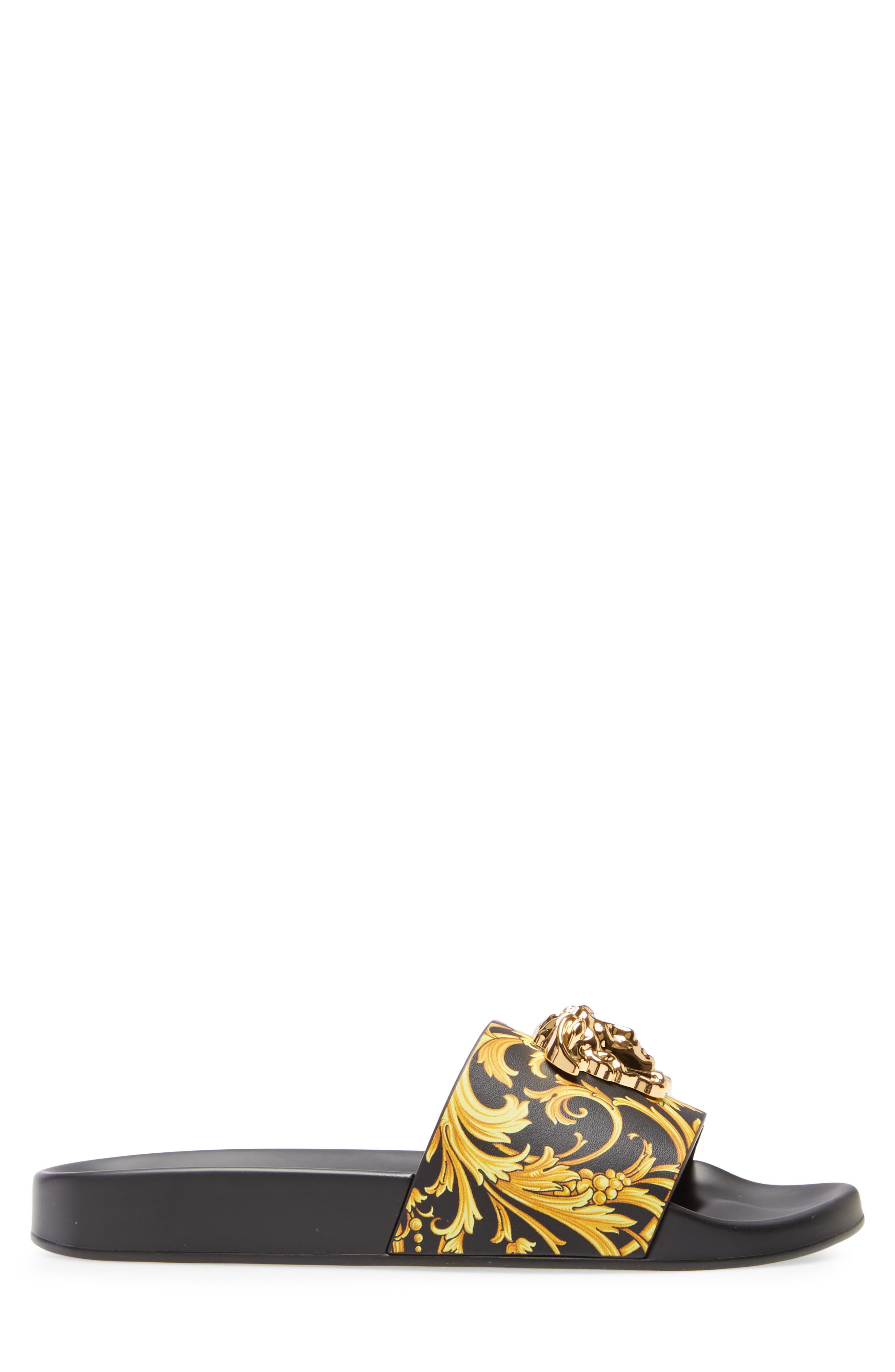 Versace Barocco Medusa Pool Slide Sandal, Alternate, color, 