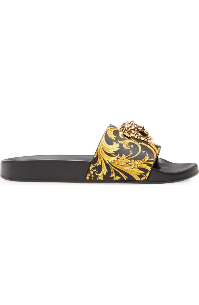 Versace Barocco Medusa Pool Slide Sandal, Alternate, color,