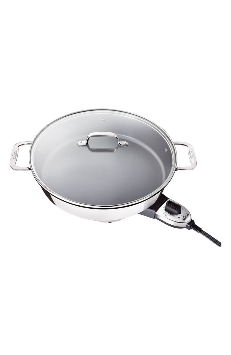 All-Clad 7-Quart Electric Nonstick Skillet, Alternate, color, Silver