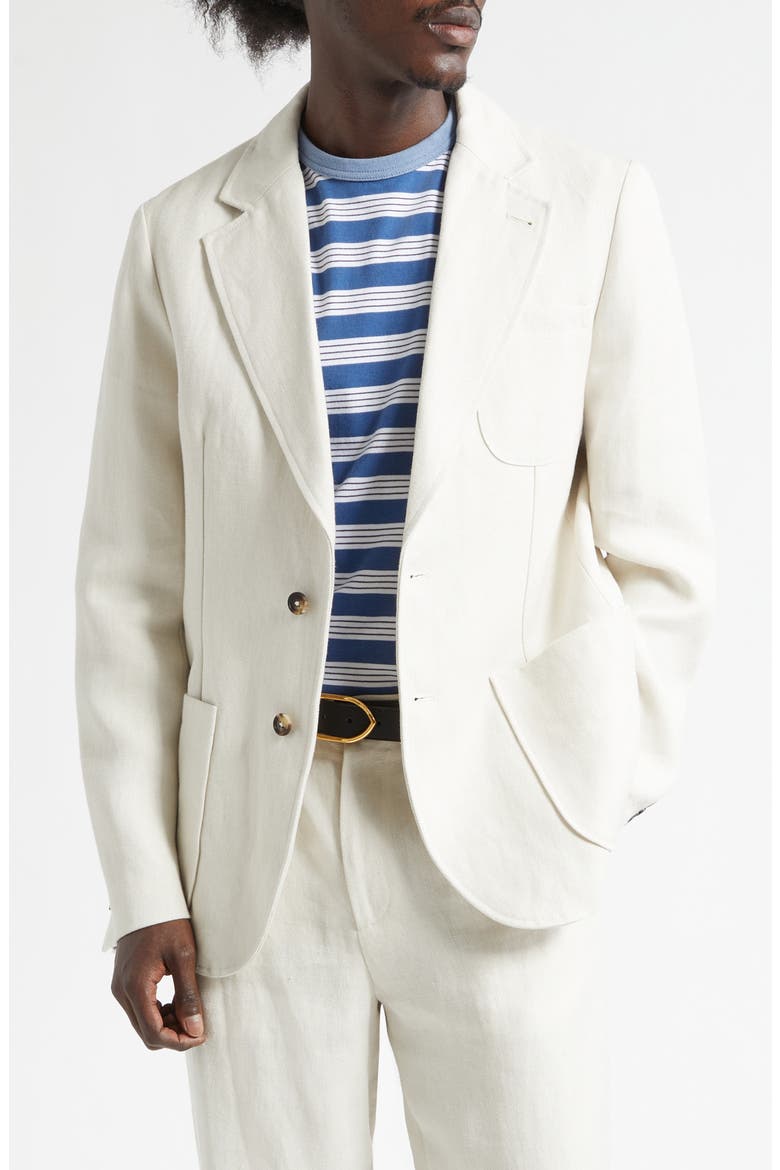 Hemp Canvas Sack Sport Coat, Main, color, IVORY