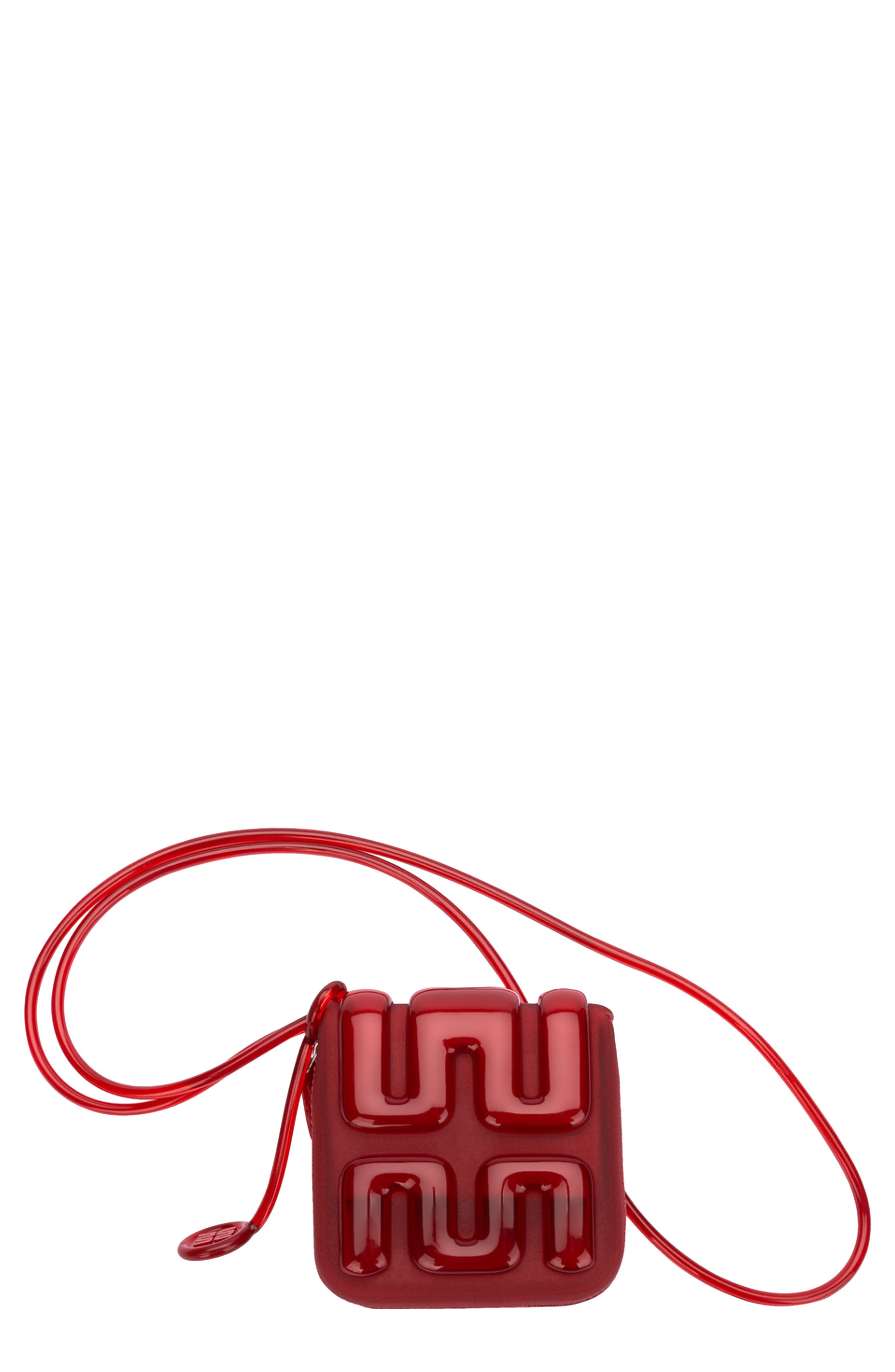 Jelly Crossbody Wallet, Main, color, RED