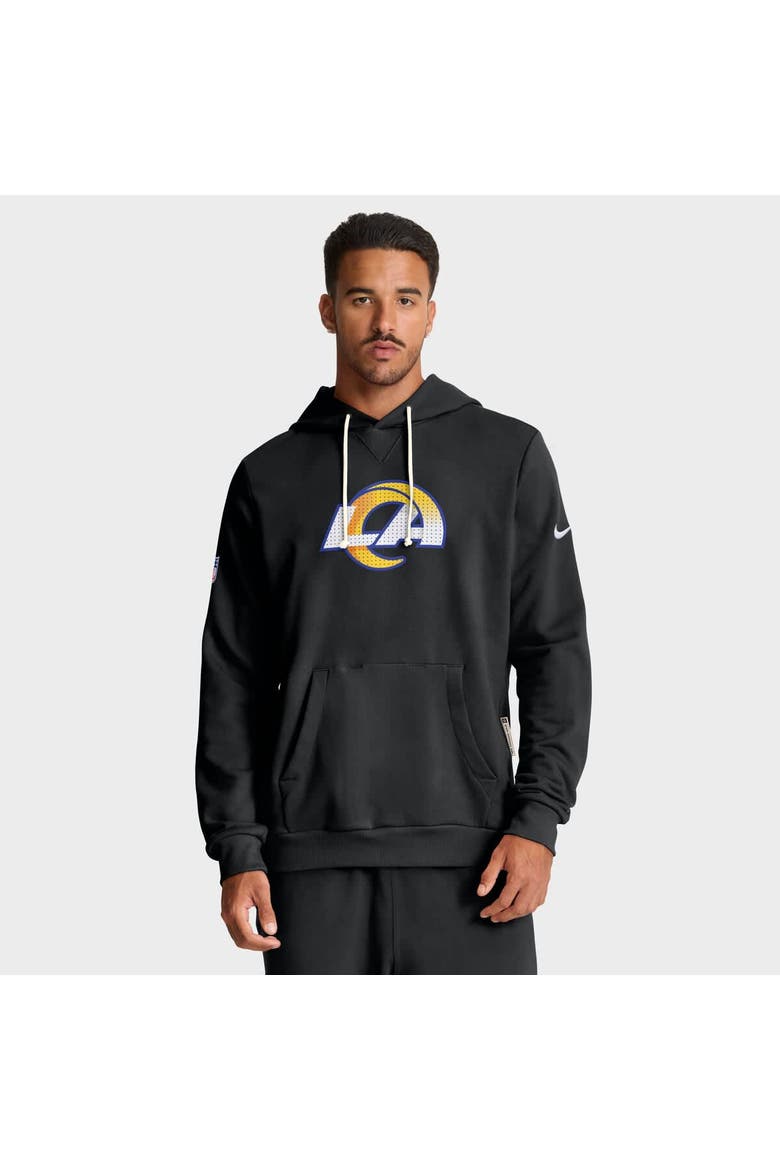Men's Nike Black Los Angeles Rams Sideline Standard Issue Initial Home Dri-FIT Hoodie, Main, color, Black