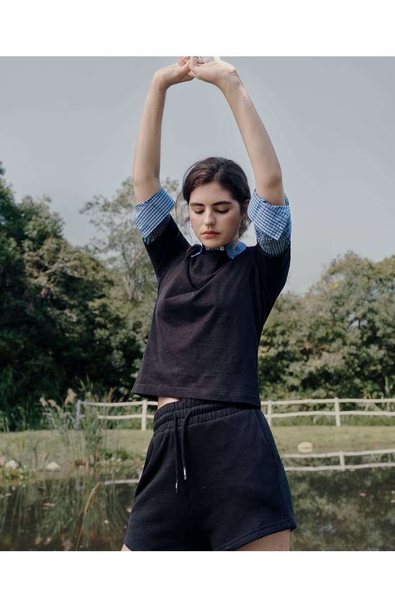 JUANA Hemp Essentials Fleece Shorts, Alternate, color, Black