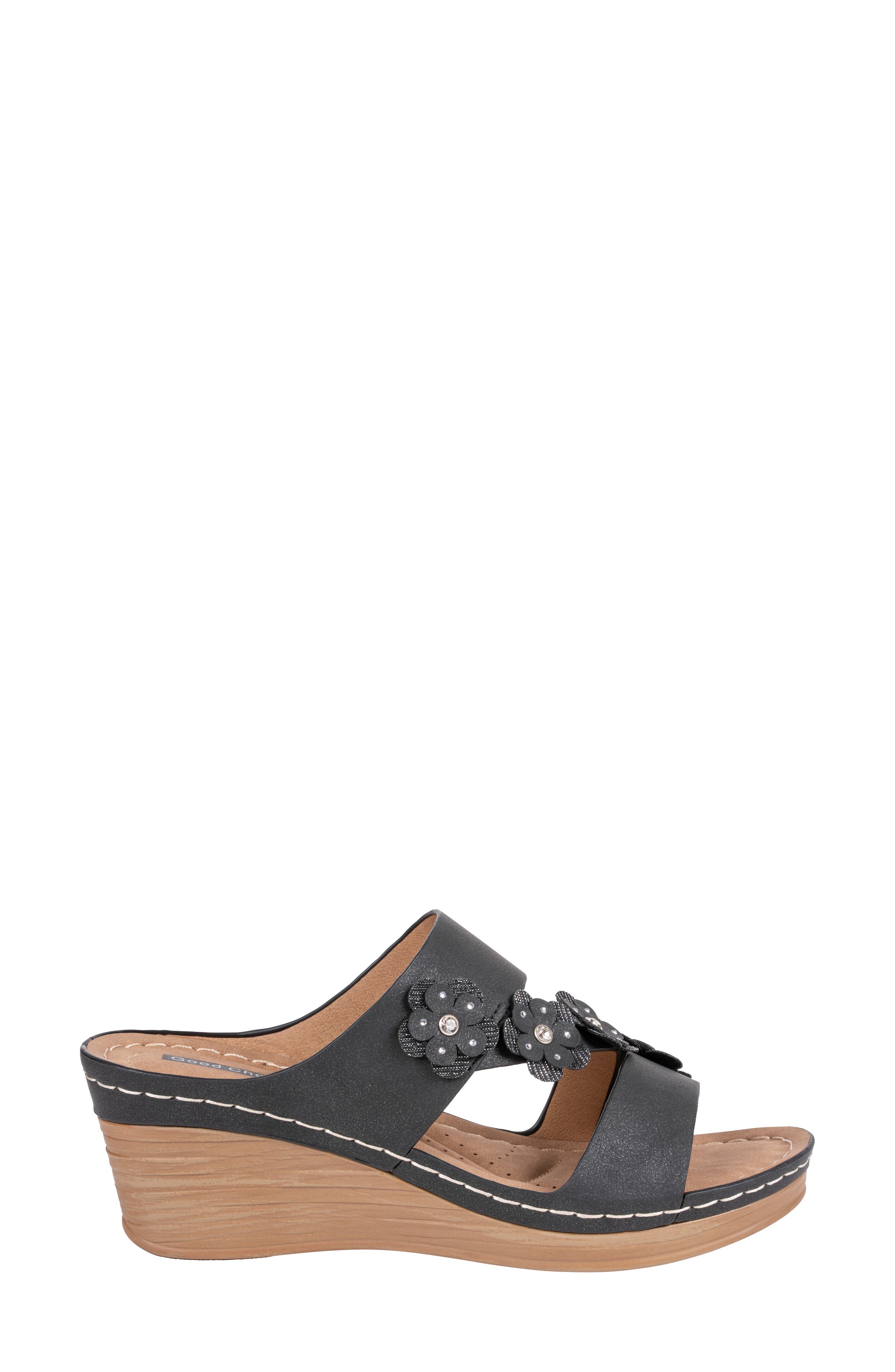GC SHOES Halia Wedge Sandal, Alternate, color, Black