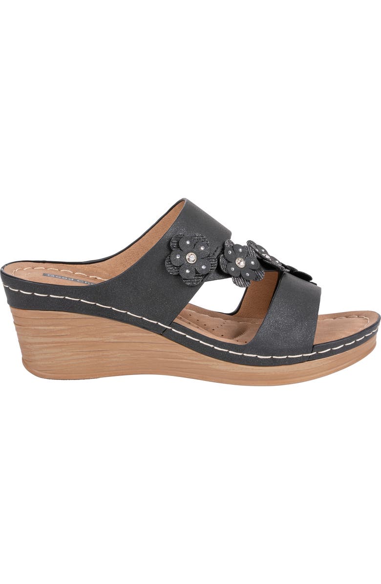 GC SHOES Halia Wedge Sandal, Alternate, color, Black