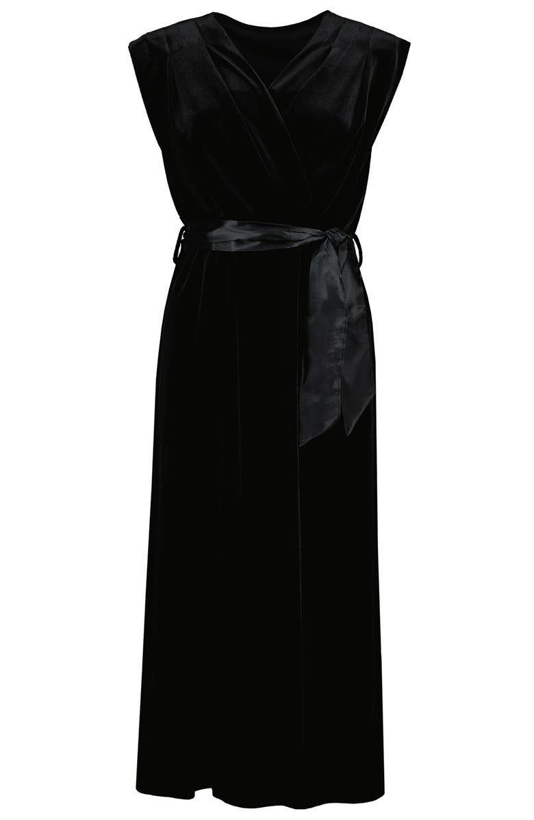 Bishop + Young Luxe Velvet Aeries Wrap Dress, Alternate, color, Black