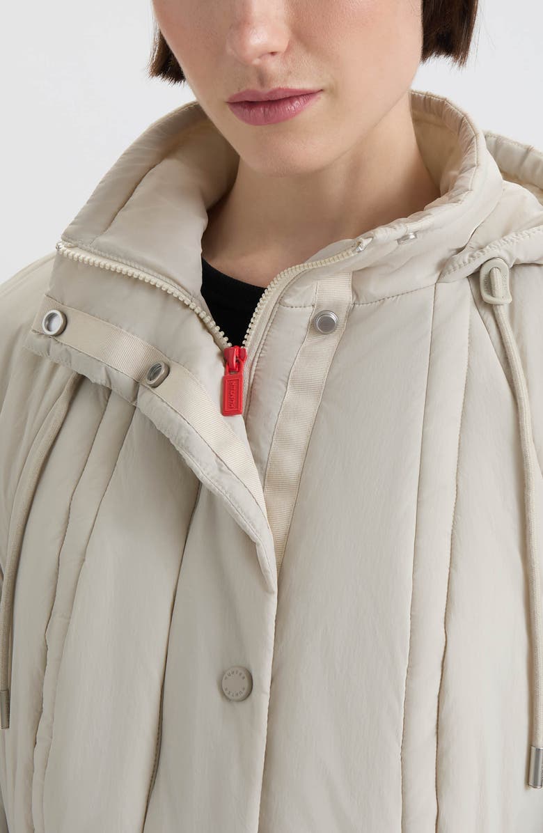 Hunter Isabelle Water Repellent Crinkle Padded Coat, Alternate, color, Vanilla