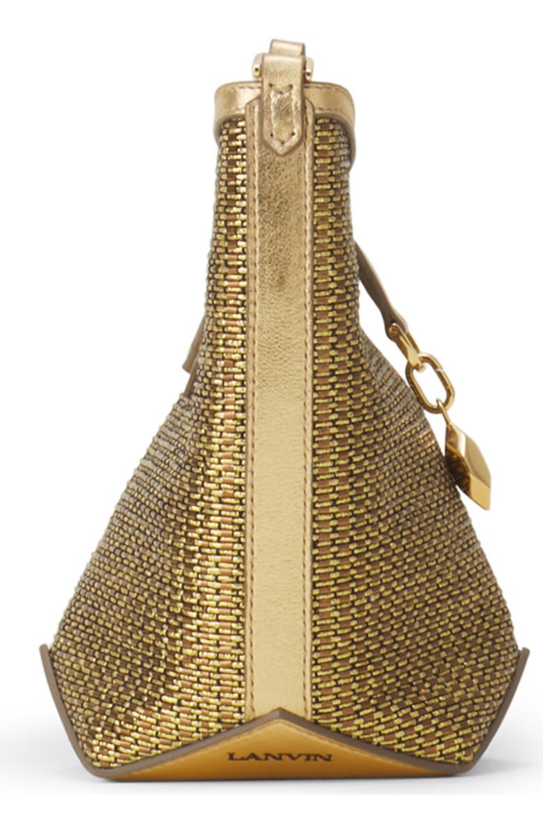 Lanvin Catch By Lanvin Bucket Bag In Raffia, Alternate, color, Gold/Black