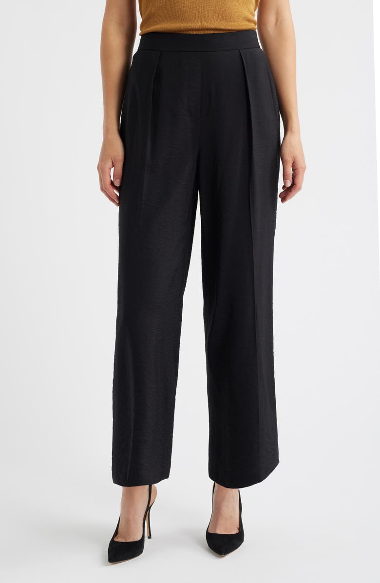 Anne Klein Pleated Pull-On Wide Leg Pants, Main, color, 