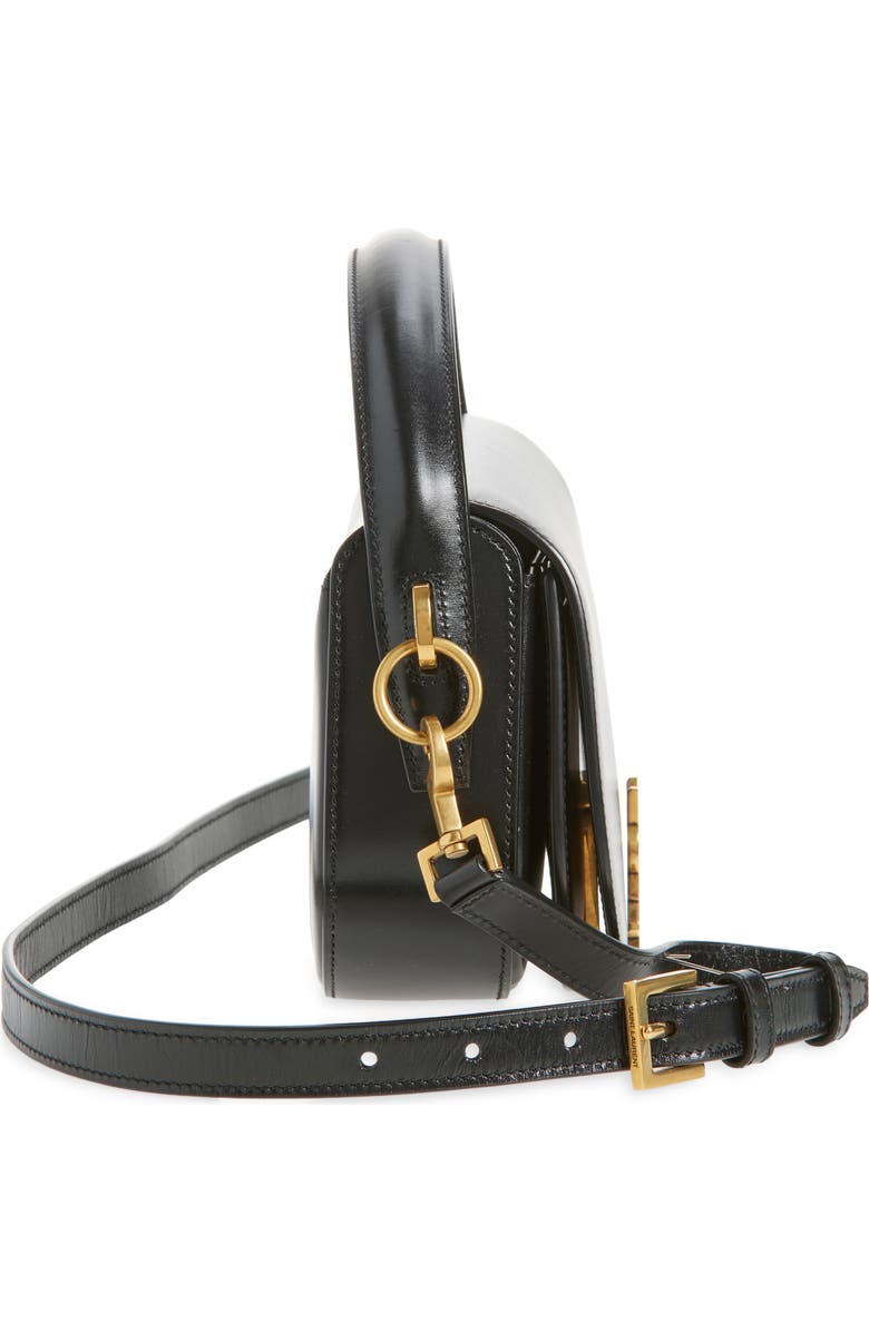 Saint Laurent Voltaire Leather Crossbody Bag, Alternate, color, Nero