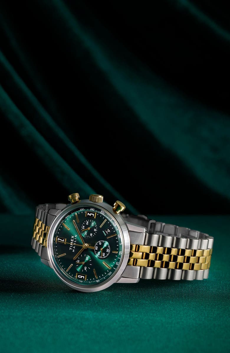 Timex<sup>®</sup> Marlin Chronograph Bracelet Watch, 40mm, Alternate, color, Two-Tone