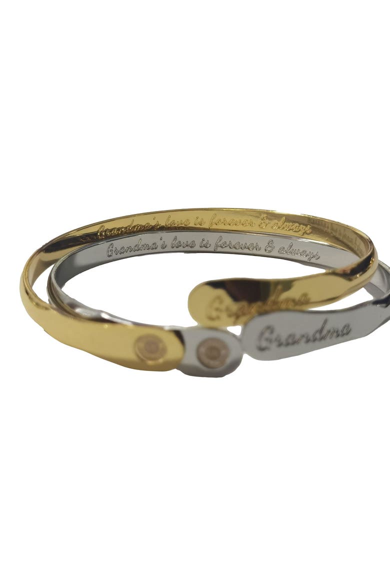 Grandma Bracelet Engraved, Alternate, color, Silver