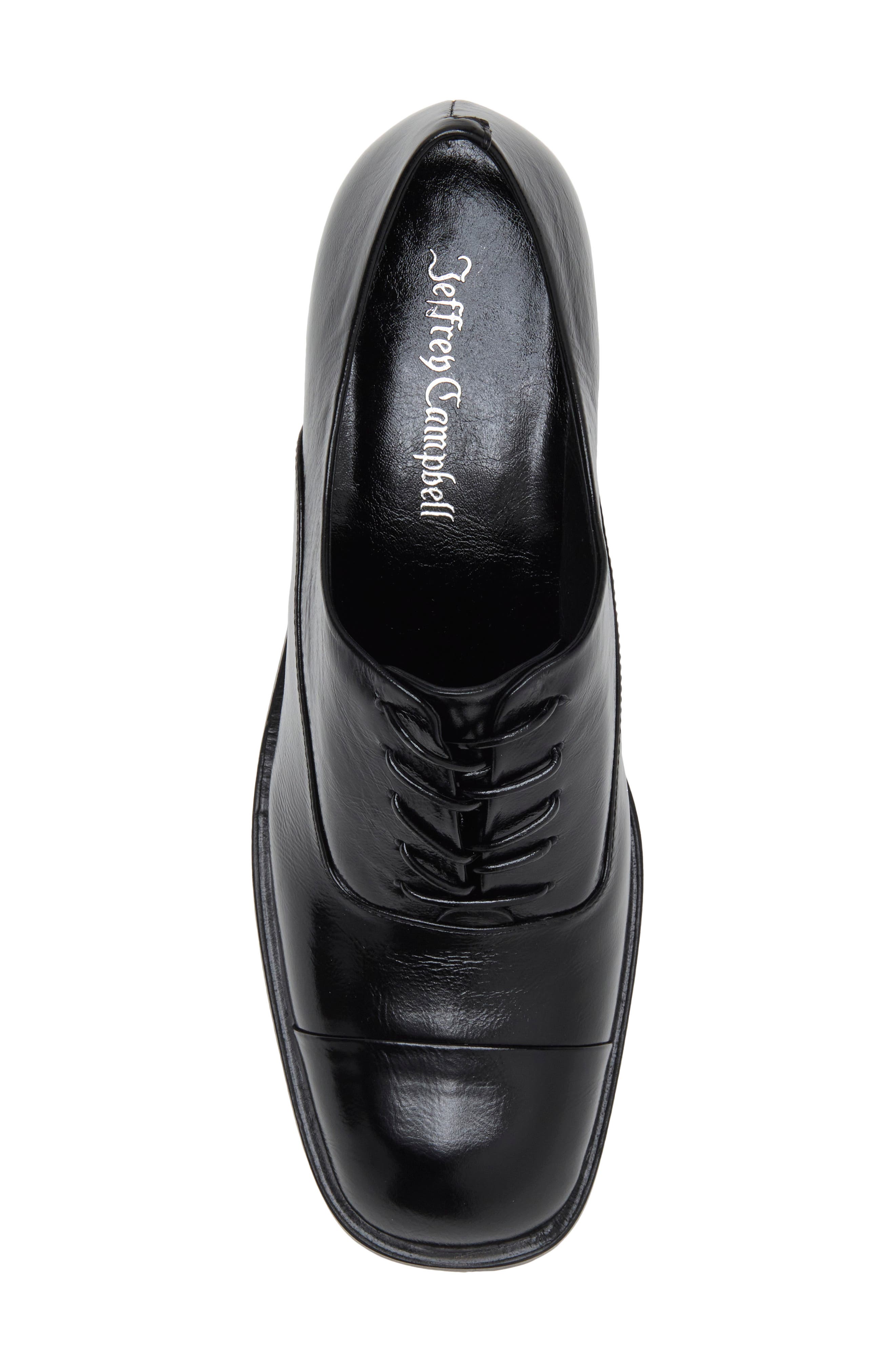 Olaflur Lace-Up Block Heel Pump, Alternate, color, BLACK