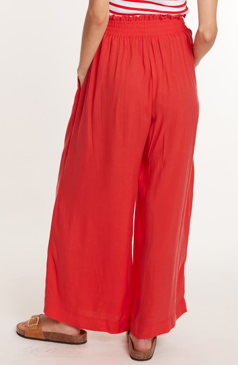 Cache Coeur Sahel Smocked Twill Maternity Pants, Alternate, color, Coral