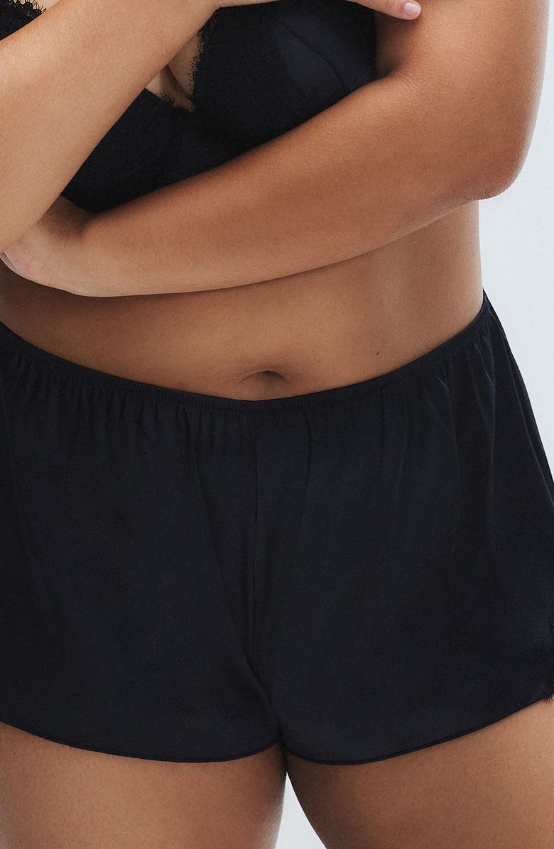 SAVAGE X FENTY Nite Shade Tap Shorts, Alternate, color, Black Caviar