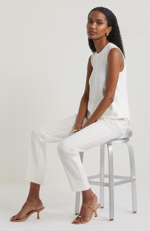 Nordstrom Slim Fit Crop Pants In Ivory Tofu
