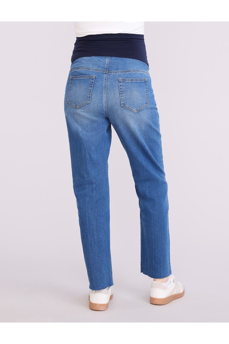 Secret Fit Over the Bump Straight Leg Maternity Denim Jeans, Alternate, color, Medium Wash Jean