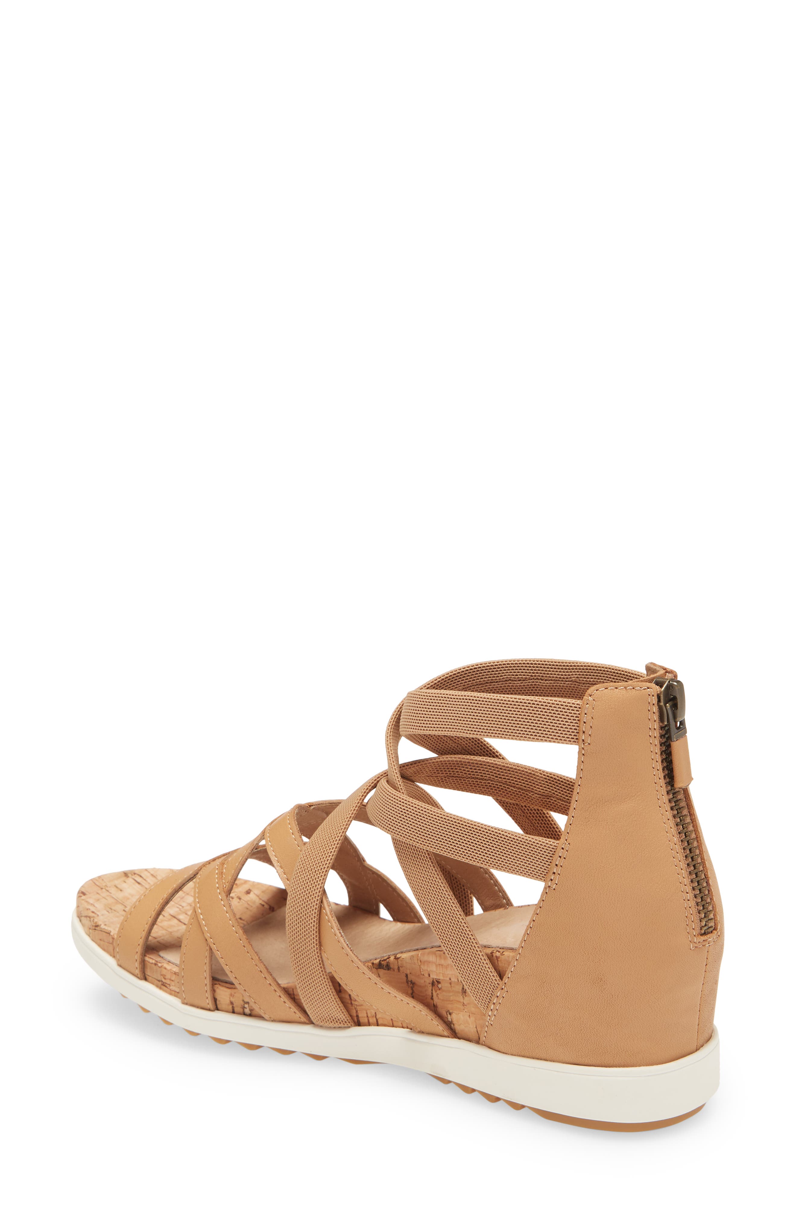 Eileen Fisher Verge Sandal, Alternate, color, Sand Leather
