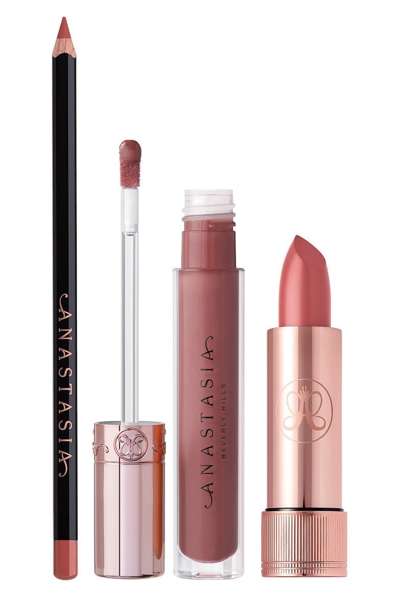 Holiday 3-Piece Lip Set $71 Value, Alternate, color, DUSTY ROSE