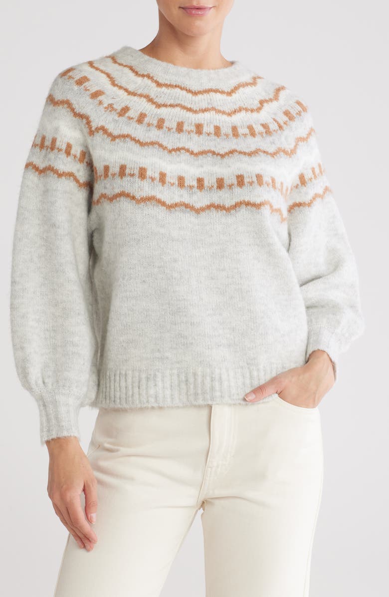 Vigoss Fair Isle Crewneck Sweater, Main, color, 