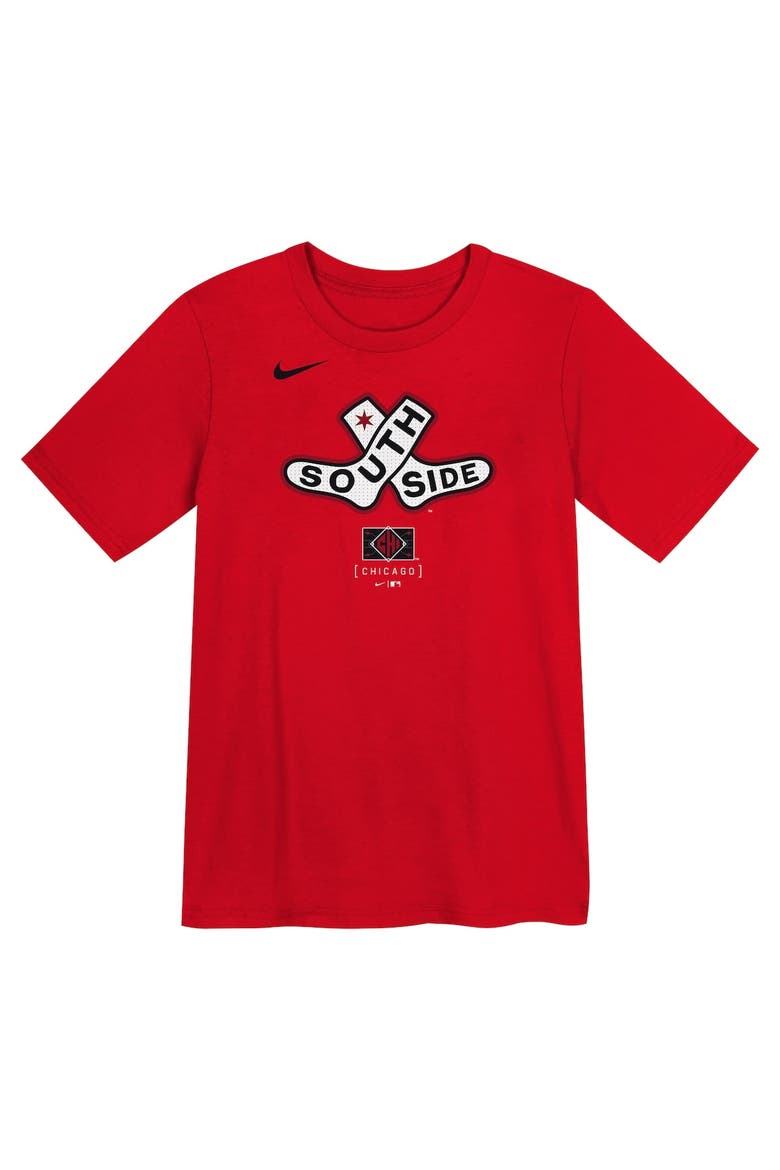 Preschool Nike  Red Chicago White Sox 2025 City Connect Logo T-Shirt, Alternate, color, Red