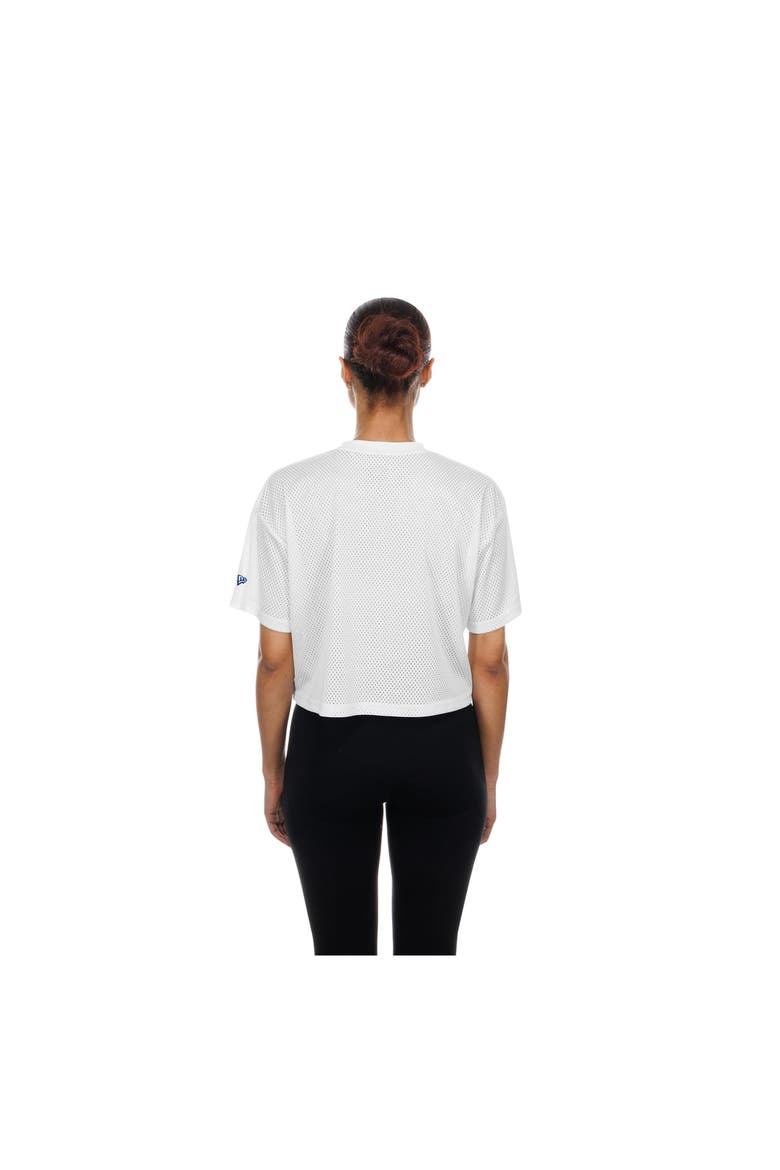 Women's New Era  White Buffalo Bills Summer Mesh Cropped Boxy T-Shirt, Alternate, color, White
