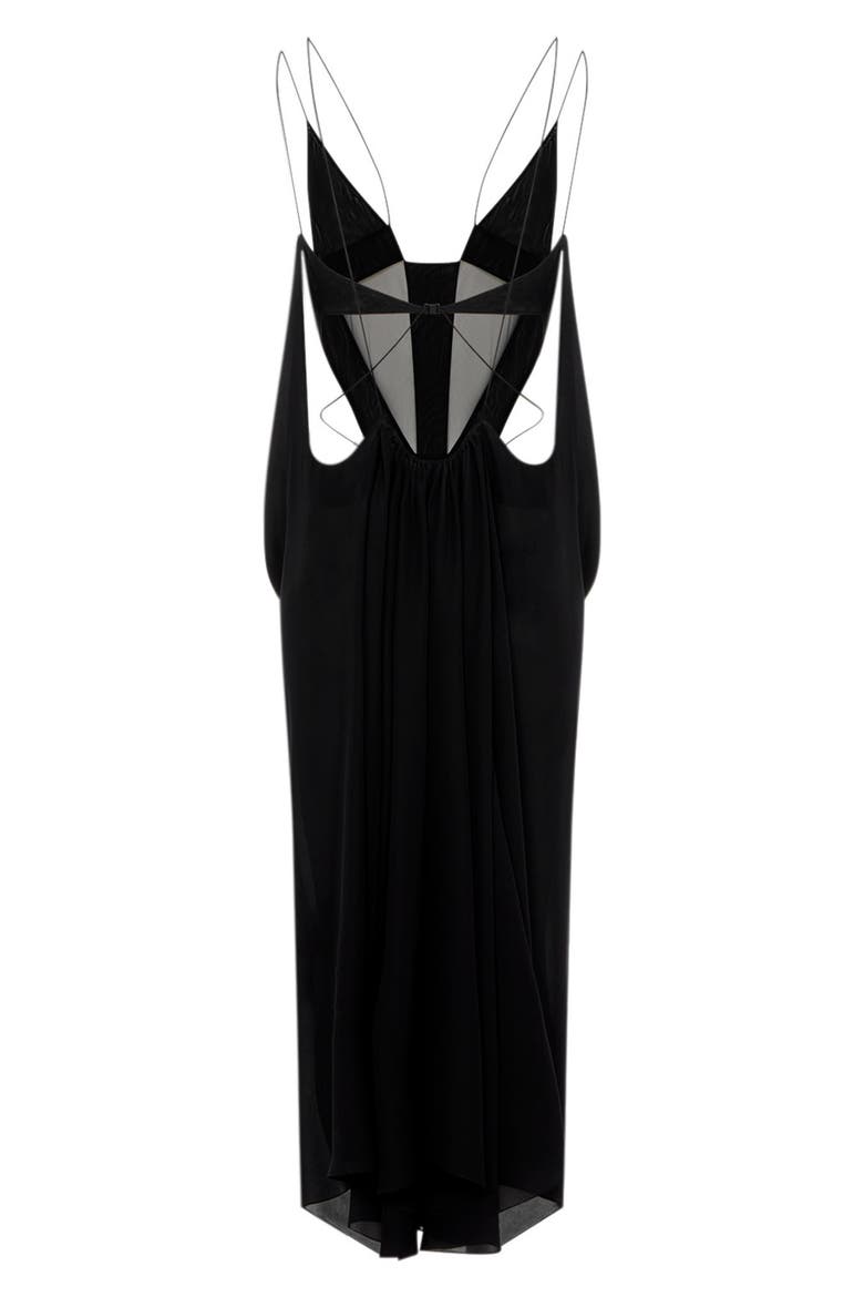 Asymmetric Cutout Suspension Dress, Alternate, color, 1999 BLACK