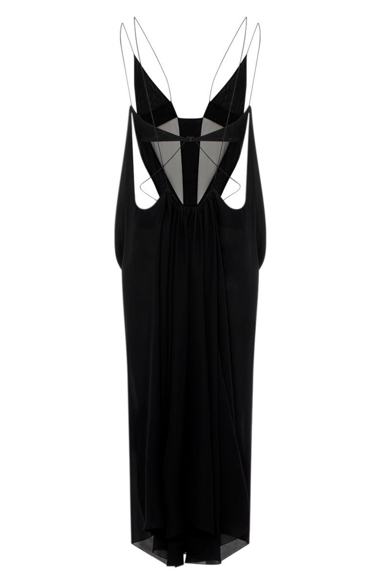 MUGLER Asymmetric Cutout Suspension Dress, Alternate, color, 
