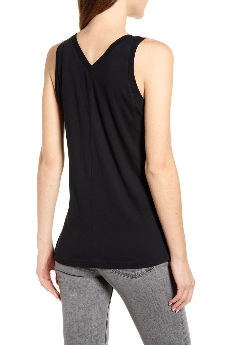 Caslon<sup>®</sup> Double V Knit Tank Top, Alternate, color,