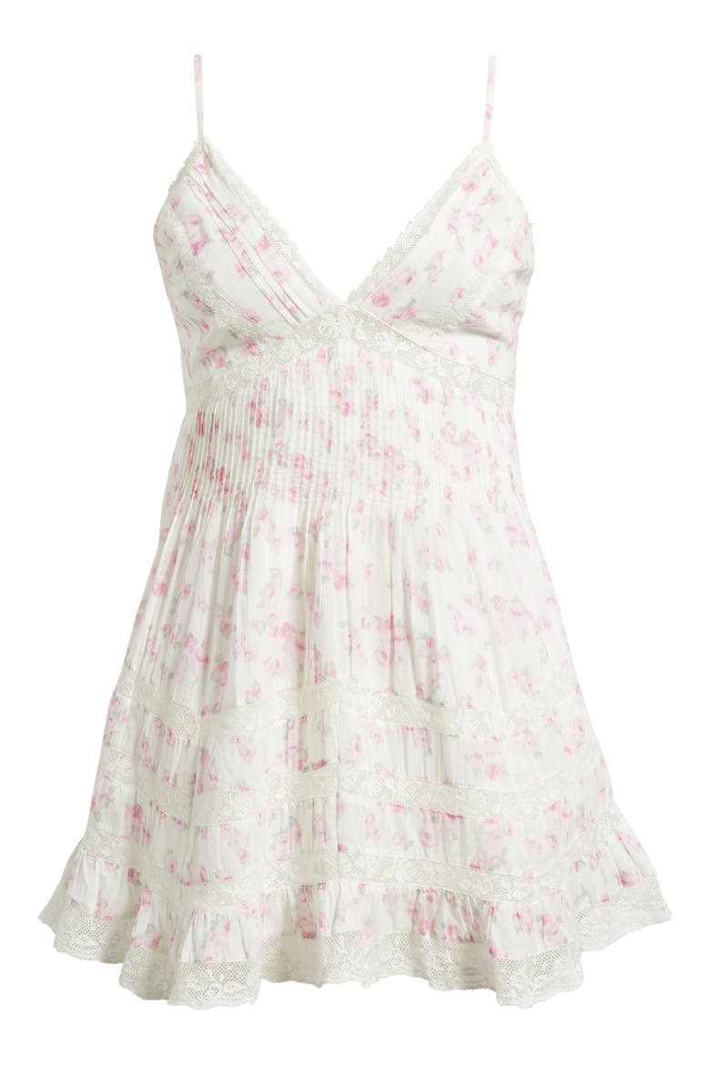 Alonna Floral Print Minidress, Alternate, color, RUSTIC ORCHID