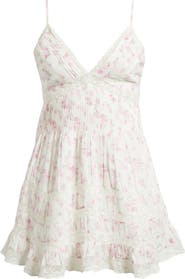LoveShackFancy Alonna Floral Print Minidress