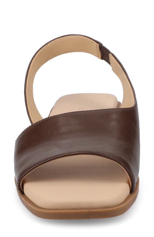 Journee Collection Brinsley Slingback Sandal In Brown Pu