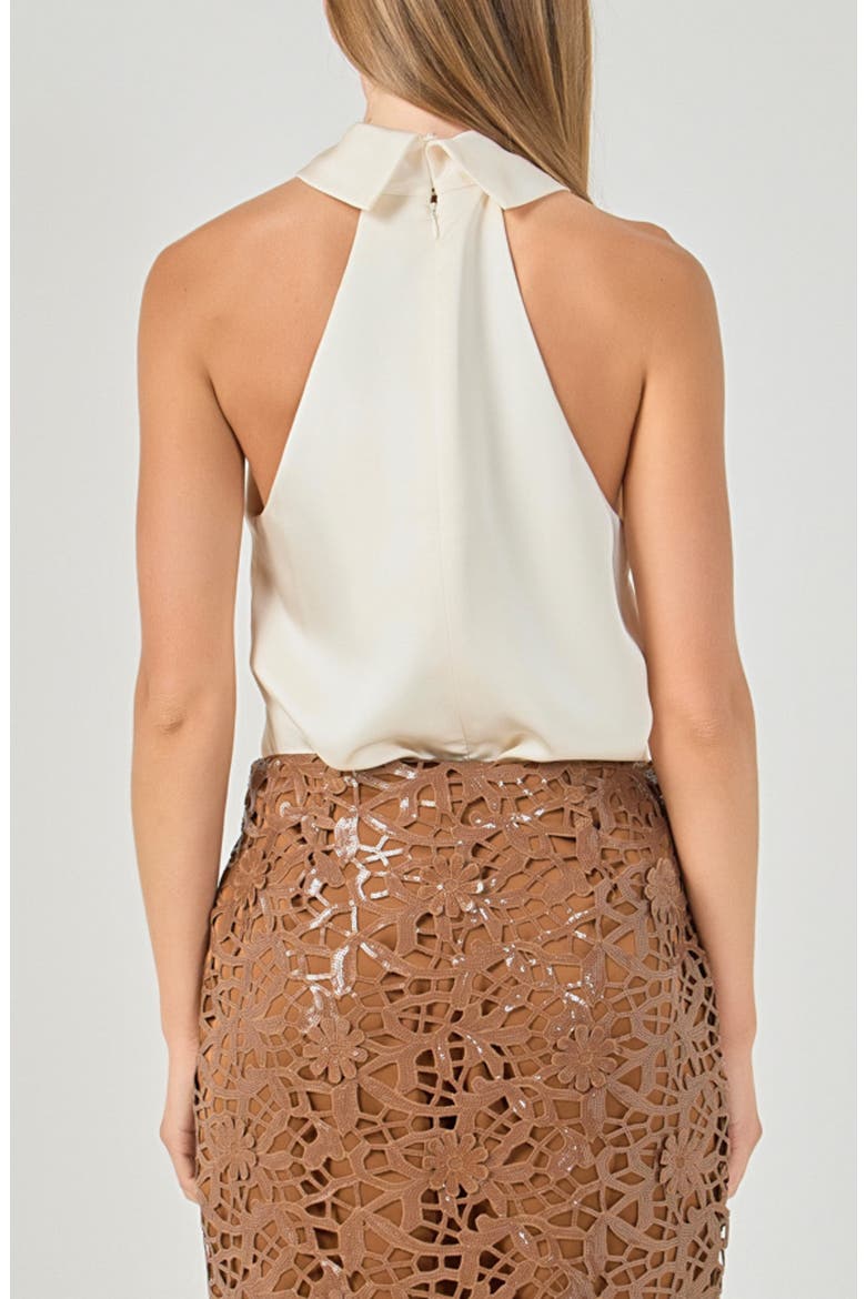 Satin Halter Top, Alternate, color, IVORY