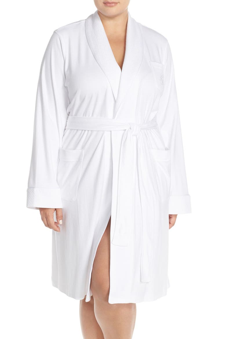 Shawl Collar Robe, Main, color, WHITE