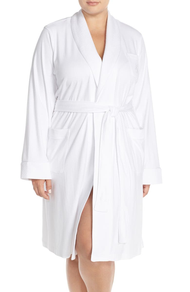 Lauren Ralph Lauren Shawl Collar Robe, Main, color, White