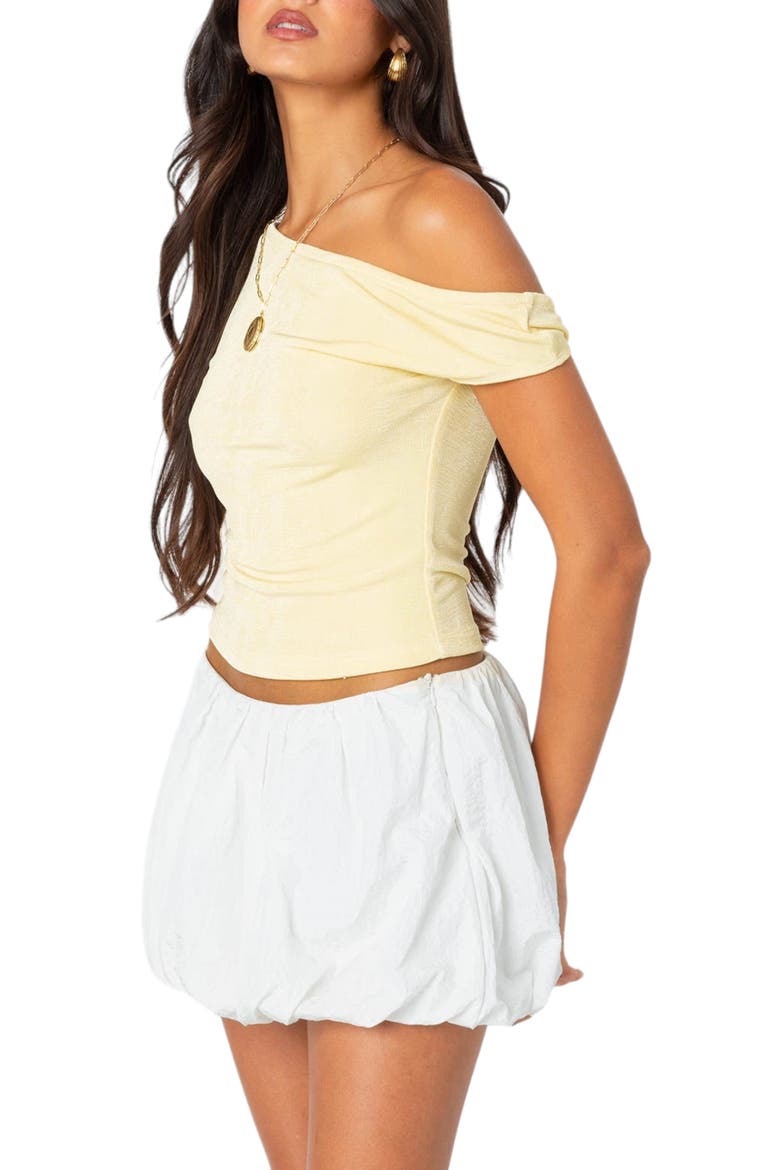 Jett One-Shoulder Crop Top, Alternate, color, YELLOW