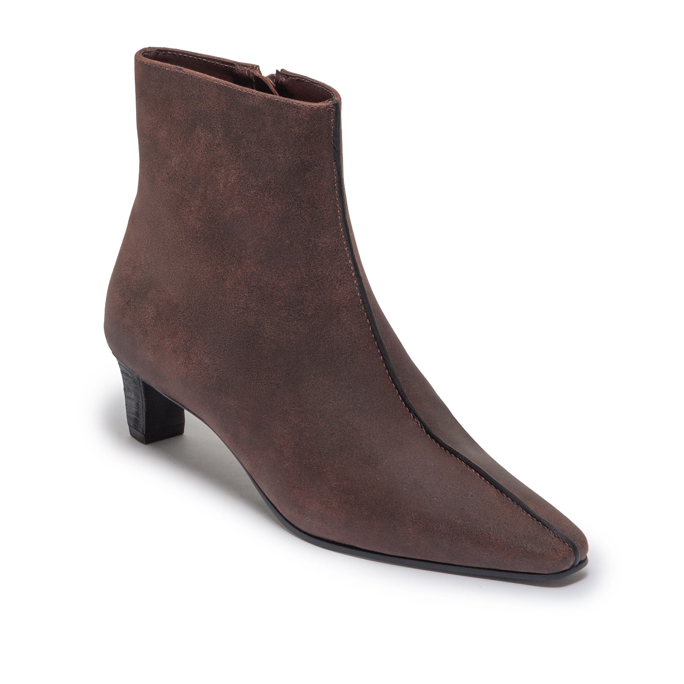Everett Ankle Bootie, Alternate, color, DARK CHOCOLATE
