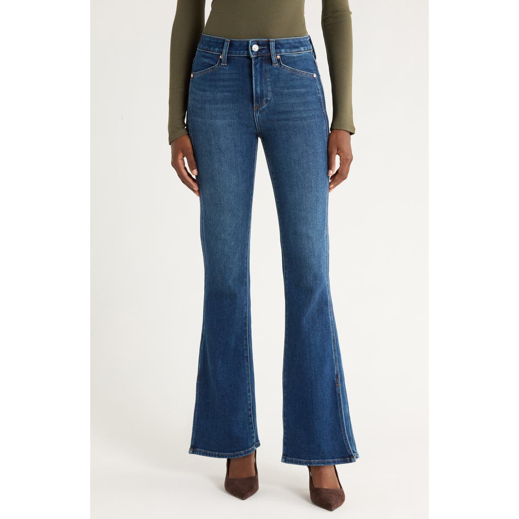 Paige Laurel Canyon High Waist Bootcut Jeans In Blue