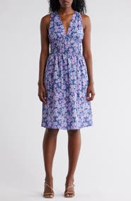 STITCHDROP Springwater Print Sleeveless Dress