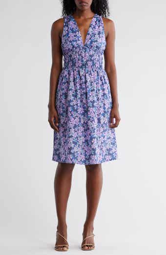 STITCHDROP Springwater Print Sleeveless Dress