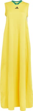adidas Tiro 3-Stripes Recycled Polyester Mesh Maxi Dress