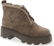 Tory Burch T Monogram Genuine Shearling Leather Desert Boot