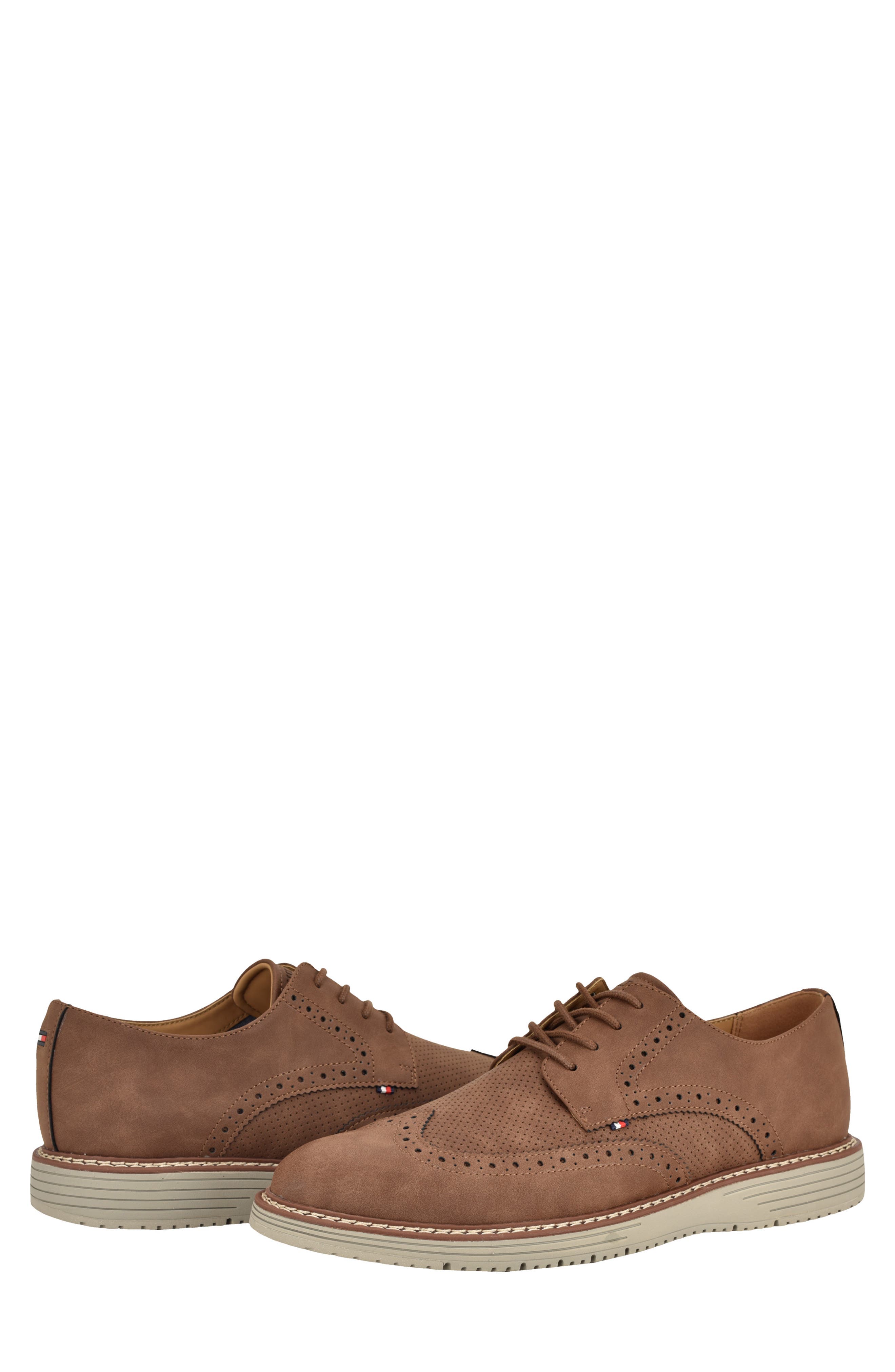 Tommy Hilfiger Hinede Wingtip Derby, Alternate, color, Brown